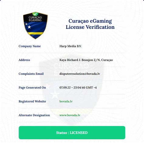 curacao egaming license validation